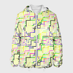 Куртка с капюшоном мужская Geometric Color, цвет: 3D-белый