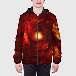Куртка с капюшоном мужская КОСМИЧЕСКИЙ ВИХРЬ, цвет: 3D-черный — фото 2