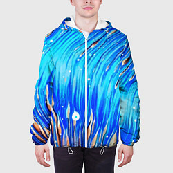 Куртка с капюшоном мужская Морские водоросли!, цвет: 3D-белый — фото 2
