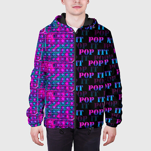 Мужская куртка POP it NEON / 3D-Черный – фото 3