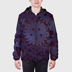 Куртка с капюшоном мужская МЕХАНИЗМ, цвет: 3D-черный — фото 2