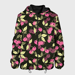 Куртка с капюшоном мужская Вишневый сад, цвет: 3D-черный