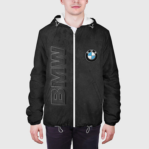 Мужская куртка BMW LOGO AND INSCRIPTION / 3D-Белый – фото 3