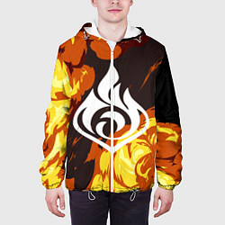 Куртка с капюшоном мужская PIRO ПИРО ГЕНШИН, цвет: 3D-белый — фото 2