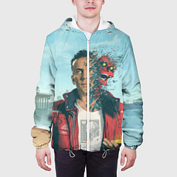 Куртка с капюшоном мужская Обложка Logic, цвет: 3D-белый — фото 2