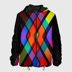 Куртка с капюшоном мужская Симметрия красок, цвет: 3D-черный