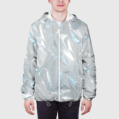 Мужская куртка Голографическая текстура / 3D-Белый – фото 3