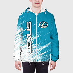 Куртка с капюшоном мужская Лексус Lexus, цвет: 3D-белый — фото 2