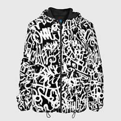 Мужская куртка Graffiti white on black