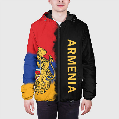Мужская куртка Armenia Flag and emblem / 3D-Черный – фото 3
