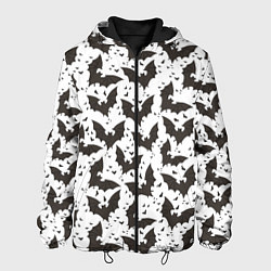 Куртка с капюшоном мужская Летучие мыши, цвет: 3D-черный