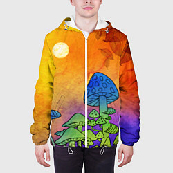 Куртка с капюшоном мужская Заколдованный лес, цвет: 3D-белый — фото 2