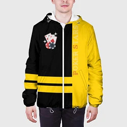 Куртка с капюшоном мужская Покер Старс, цвет: 3D-белый — фото 2