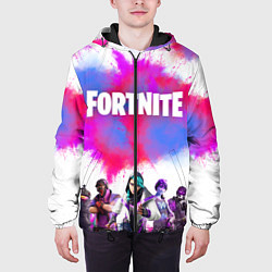 Куртка с капюшоном мужская Фортнайт - Fortnite - Форточка, цвет: 3D-черный — фото 2