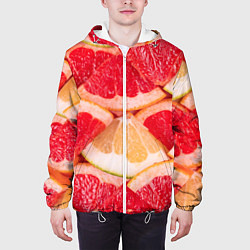 Куртка с капюшоном мужская ЦИТРУСОВЫЙ МИКС CITRUS MIX, цвет: 3D-белый — фото 2