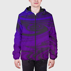 Куртка с капюшоном мужская Голография, цвет: 3D-черный — фото 2