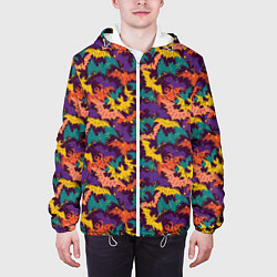 Куртка с капюшоном мужская Летучие Мыши, цвет: 3D-белый — фото 2