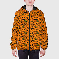 Куртка с капюшоном мужская Happy Halloween, цвет: 3D-черный — фото 2