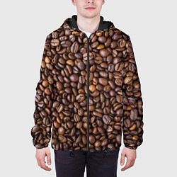 Куртка с капюшоном мужская Кофемания, цвет: 3D-черный — фото 2