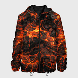Куртка с капюшоном мужская Горящая лава, цвет: 3D-черный