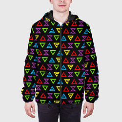 Куртка с капюшоном мужская ВЕДЬМАК ЗНАКИ ПАТТЕРН ЦВЕТНОЙ THE WITCHER, цвет: 3D-черный — фото 2