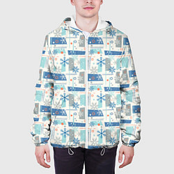 Куртка с капюшоном мужская Зимний Дизайн, цвет: 3D-белый — фото 2
