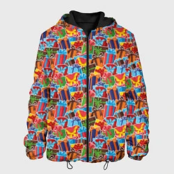 Куртка с капюшоном мужская Подарки на Праздник, цвет: 3D-черный