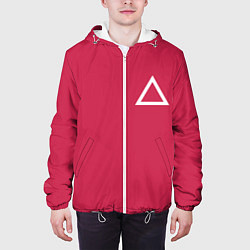 Куртка с капюшоном мужская Треугольник, цвет: 3D-белый — фото 2