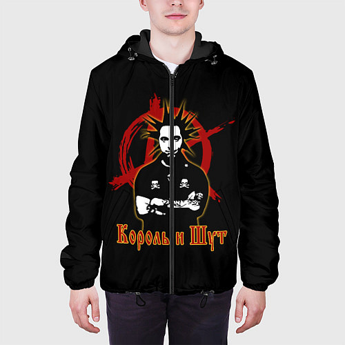 Мужская куртка Король и Шут анархия / 3D-Черный – фото 3