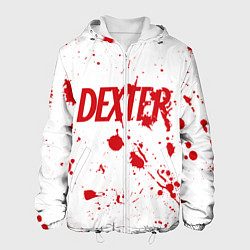 Куртка с капюшоном мужская Dexter logo Декстер брызги крови, цвет: 3D-белый