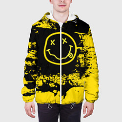 Куртка с капюшоном мужская Нирвана Гранж Nirvana Smile, цвет: 3D-белый — фото 2