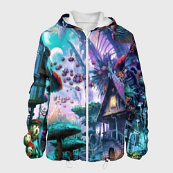 Куртка с капюшоном мужская FantasyFish, цвет: 3D-белый