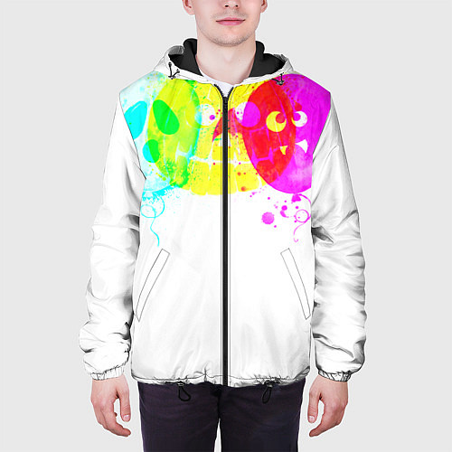 Мужская куртка Призраки Хэллоуина полиэстер / 3D-Черный – фото 3