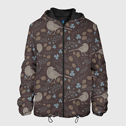 Куртка с капюшоном мужская Осенняя абстракция, цвет: 3D-черный