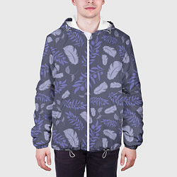 Куртка с капюшоном мужская Зимняя абстракция, цвет: 3D-белый — фото 2
