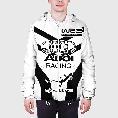 Мужская куртка Audi Quattro / 3D-Белый – фото 3