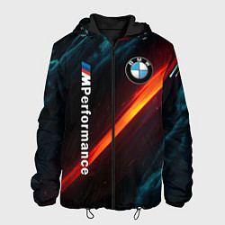 Куртка с капюшоном мужская BMW M PERFORMANCE NEON БМВ М НЕОН, цвет: 3D-черный