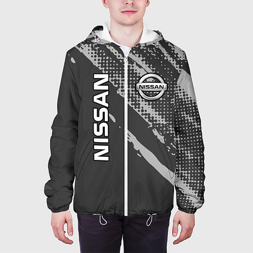 Мужская куртка Nissan Car Ниссан / 3D-Белый – фото 3