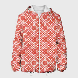 Куртка с капюшоном мужская Славянская Обережная Вышивка, цвет: 3D-белый