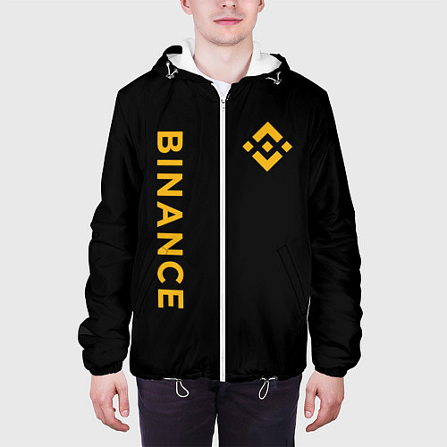 Мужская куртка БИНАНС ЛОГО КАРБОН BINANCE LOGO / 3D-Белый – фото 3