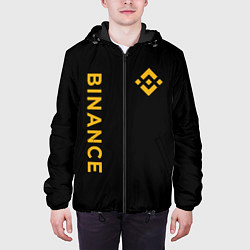 Куртка с капюшоном мужская БИНАНС ЛОГО КАРБОН BINANCE LOGO, цвет: 3D-черный — фото 2