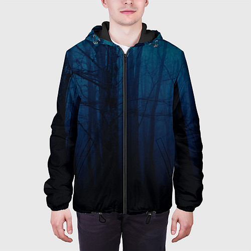 Мужская куртка Gloomy forest / 3D-Черный – фото 3