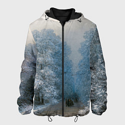 Мужская куртка Зимний пейзаж картина маслом