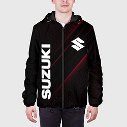 Куртка с капюшоном мужская SUZUKI, sport цвета 3D-черный — фото 2