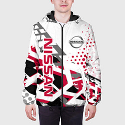 Куртка с капюшоном мужская Nissan Ниссан, цвет: 3D-черный — фото 2
