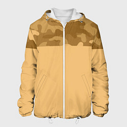 Куртка с капюшоном мужская Песочный, цвет: 3D-белый