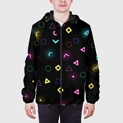 Куртка с капюшоном мужская ИГРА В КАЛЬМАРА МИНИМАЛИЗМ, цвет: 3D-черный — фото 2