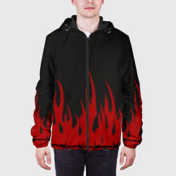 Куртка с капюшоном мужская Pixel Fire, цвет: 3D-черный — фото 2