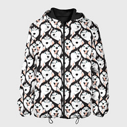 Куртка с капюшоном мужская Сибирский Хаски Husky, цвет: 3D-черный