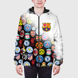 Куртка с капюшоном мужская FC BARCELONA LOGOBOMBING, цвет: 3D-черный — фото 2